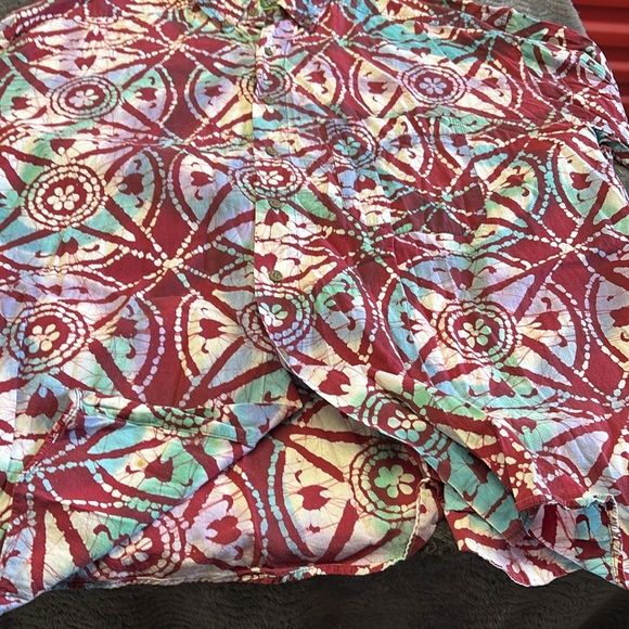 Rare Beautiful Johnny Cotton, long sleeve button up size extra large, nice print - Picture 9 of 10